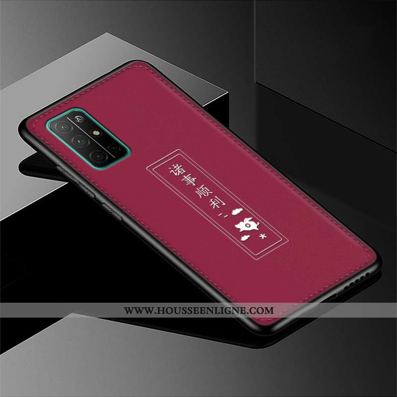 Coque Honor 30s Cuir Modèle Fleurie Rouge Personnalité Silicone Amoureux