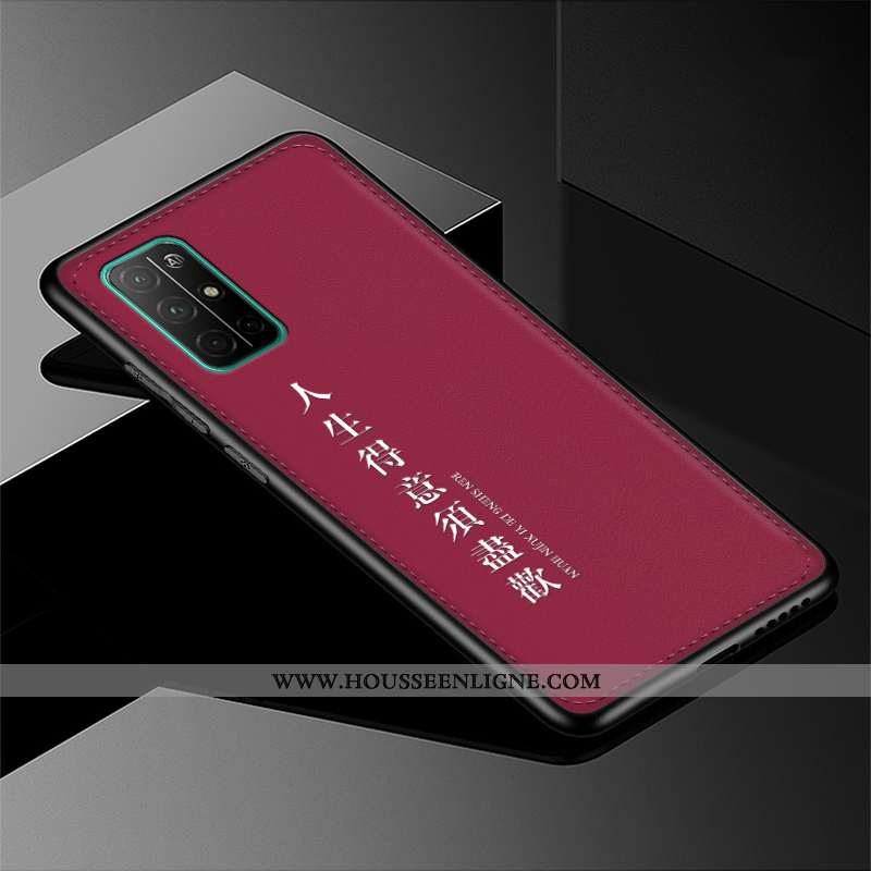 Coque Honor 30s Cuir Modèle Fleurie Rouge Personnalité Silicone Amoureux