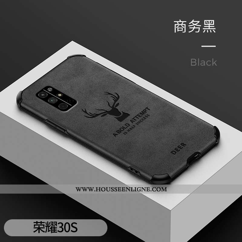 Coque Honor 30s Cuir Modèle Fleurie Vintage Délavé En Daim Business Étui Gris