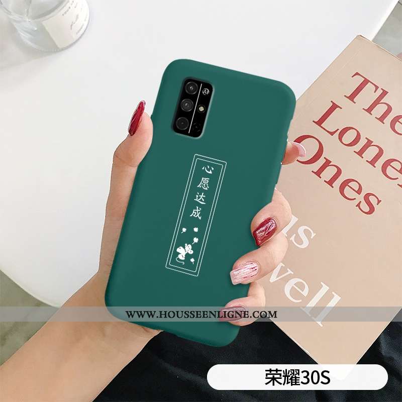 Coque Honor 30s Fluide Doux Silicone Personnalité Incassable Rouge Cœur