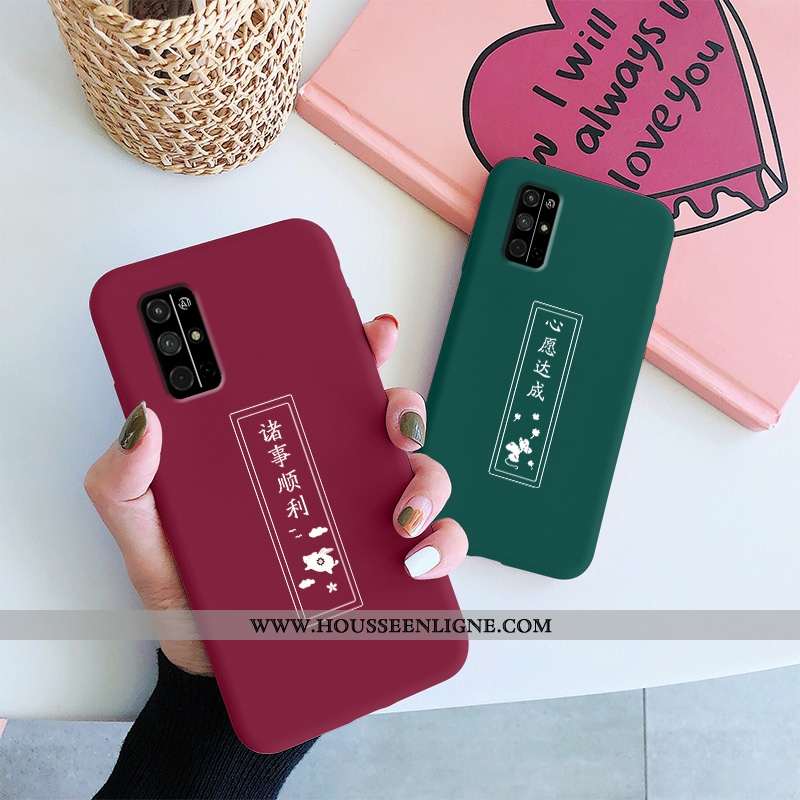 Coque Honor 30s Fluide Doux Silicone Personnalité Incassable Rouge Cœur