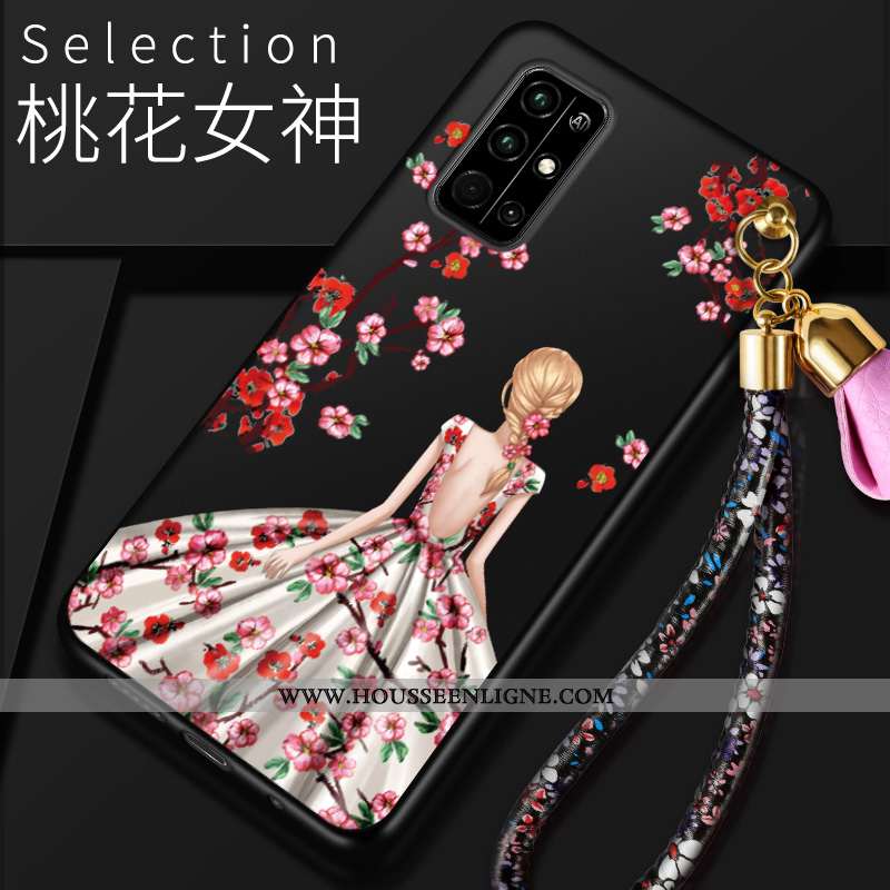 Coque Honor 30s Protection Charmant Étui Téléphone Portable Rouge Fluide Doux