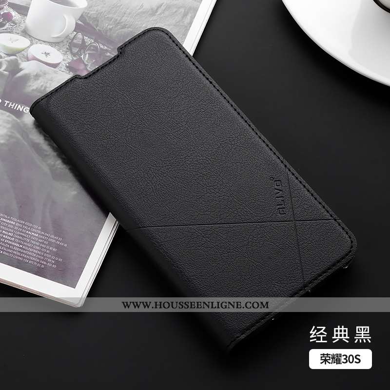 Coque Honor 30s Protection Cuir Téléphone Portable Marron Fluide Doux Étui Business