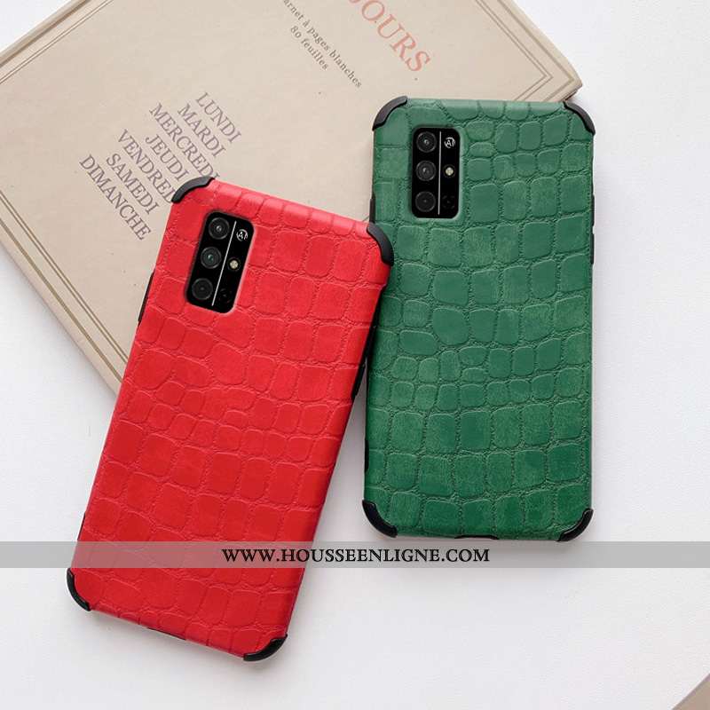 Coque Honor 30s Protection Délavé En Daim Crocodile Modèle Fleurie Nouveau Ultra Créatif Verte