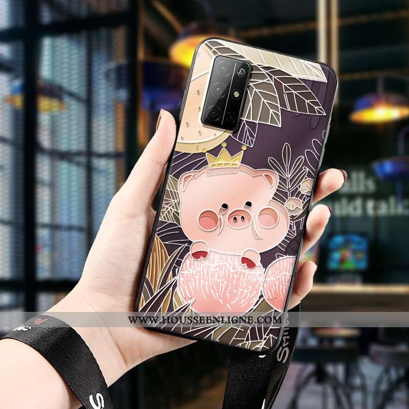 Coque Honor 30s Protection Délavé En Daim Dimensionnel Tendance Petit Nouveau Incassable Rose