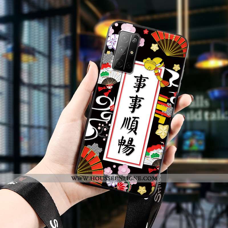 Coque Honor 30s Protection Gaufrage Incassable Silicone Rouge Tendance Art