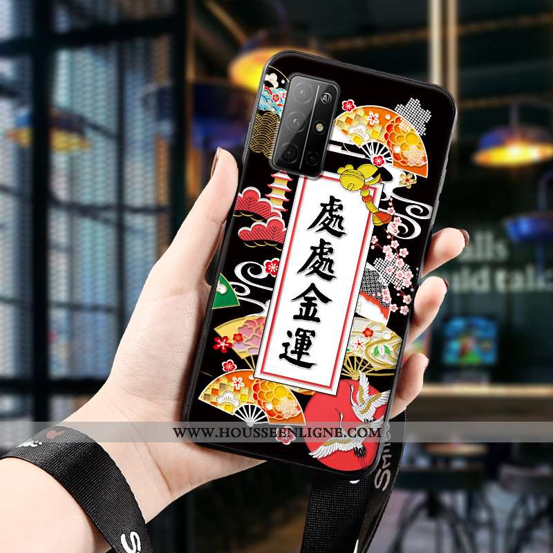 Coque Honor 30s Protection Gaufrage Incassable Silicone Rouge Tendance Art