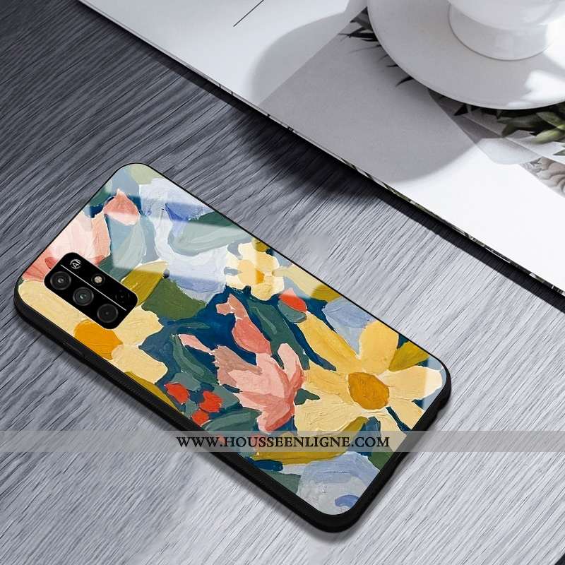 Coque Honor 30s Protection Verre Téléphone Portable Silicone Incassable Créatif Peinture À L'huile J
