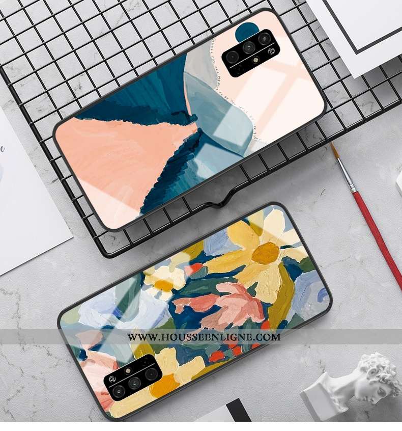 Coque Honor 30s Protection Verre Téléphone Portable Silicone Incassable Créatif Peinture À L'huile J
