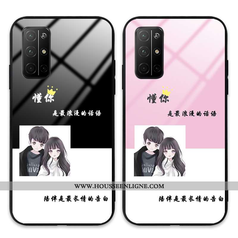 Coque Honor 30s Verre Personnalité Incassable Créatif Net Rouge Tendance Protection Noir