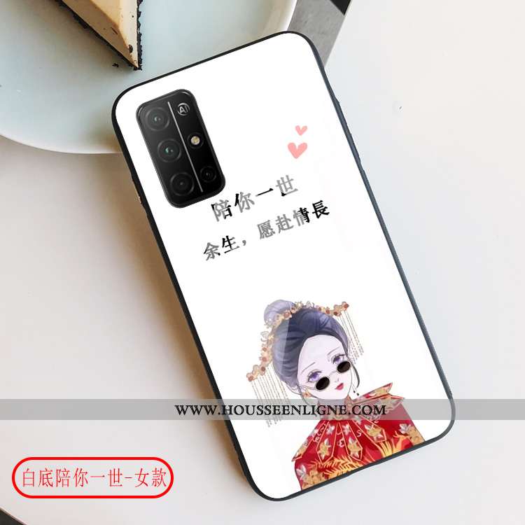 Coque Honor 30s Verre Personnalité Incassable Créatif Net Rouge Tendance Protection Noir