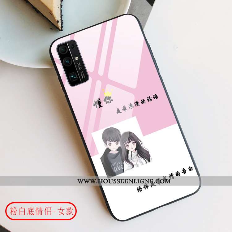 Coque Honor 30s Verre Personnalité Incassable Créatif Net Rouge Tendance Protection Noir