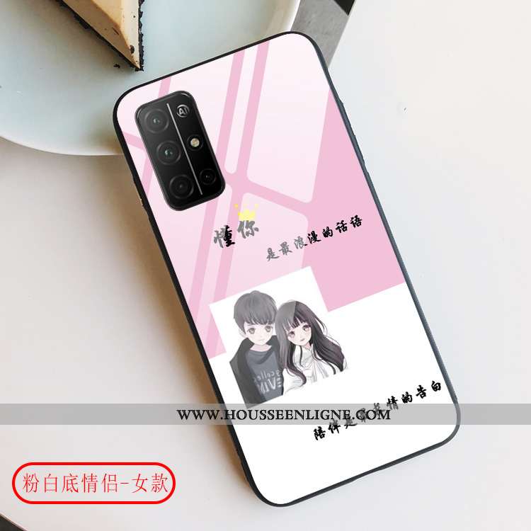 Coque Honor 30s Verre Personnalité Incassable Créatif Net Rouge Tendance Protection Noir