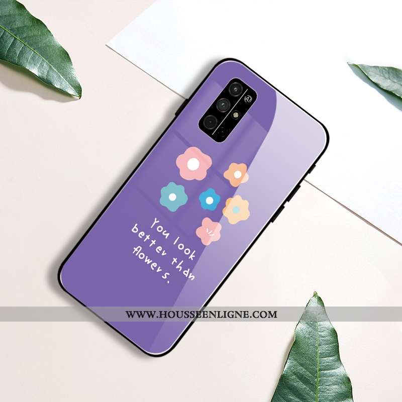 Coque Honor 30s Verre Personnalité Tout Compris Protection Étui Silicone Violet