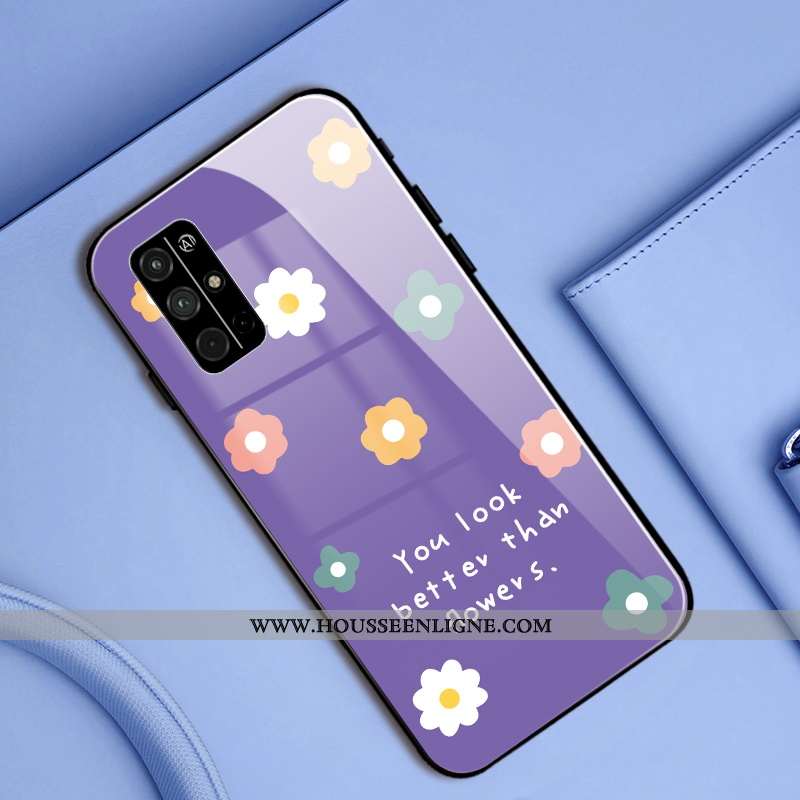 Coque Honor 30s Verre Personnalité Tout Compris Protection Étui Silicone Violet