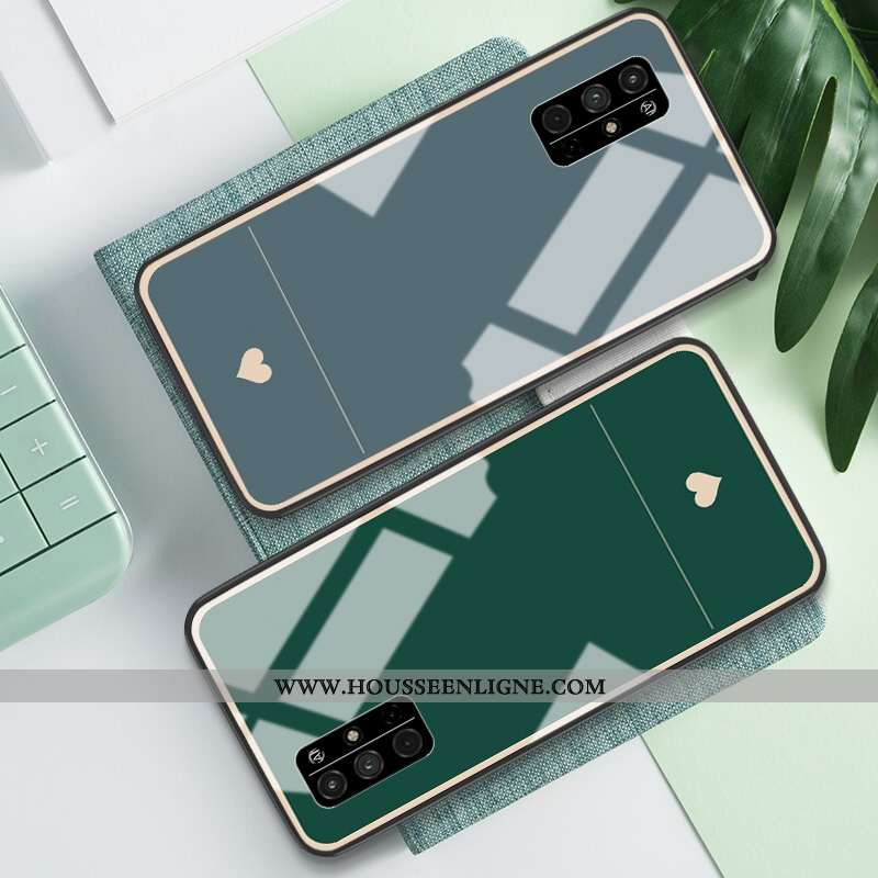 Coque Honor 30s Verre Silicone Petit Protection Miroir Incassable Vert Verte