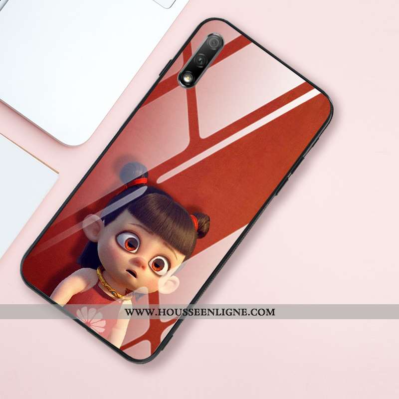 Coque Honor 9x Fluide Doux Silicone Étui Net Rouge Tout Compris Incassable Rose