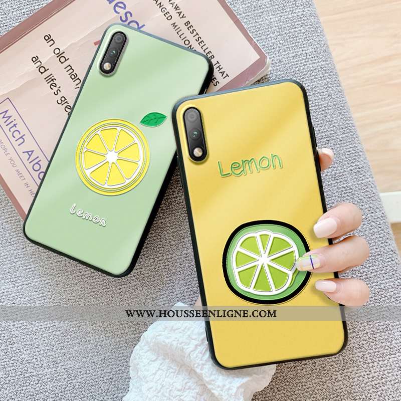 Coque Honor 9x Légère Fluide Doux Jeunesse Charmant Jaune Dimensionnel Silicone