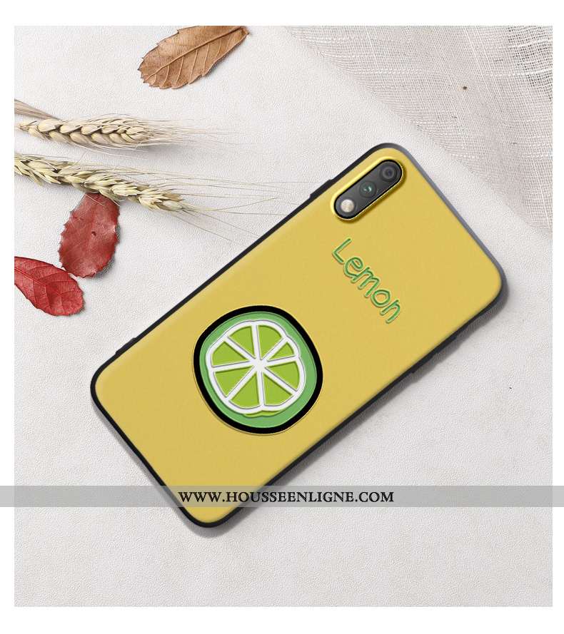 Coque Honor 9x Légère Fluide Doux Jeunesse Charmant Jaune Dimensionnel Silicone