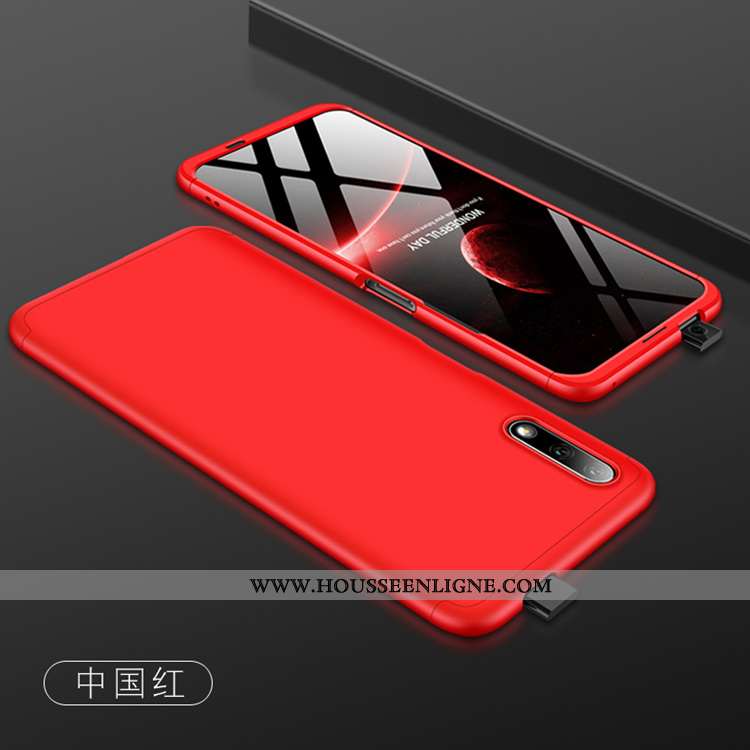Coque Honor 9x Mode Délavé En Daim Incassable Simple Membrane Rose Téléphone Portable