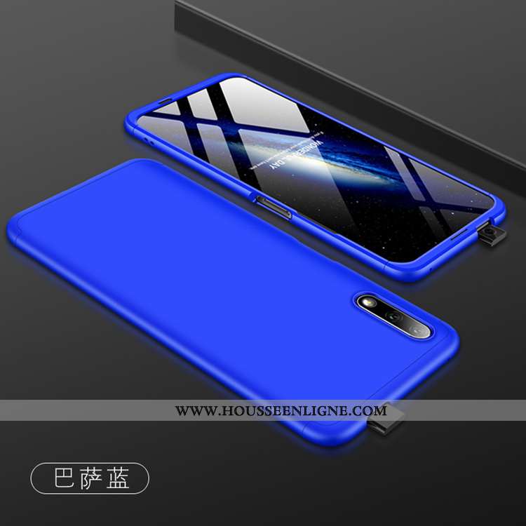 Coque Honor 9x Mode Délavé En Daim Incassable Simple Membrane Rose Téléphone Portable