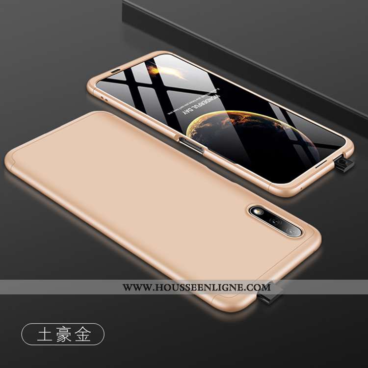 Coque Honor 9x Mode Délavé En Daim Incassable Simple Membrane Rose Téléphone Portable