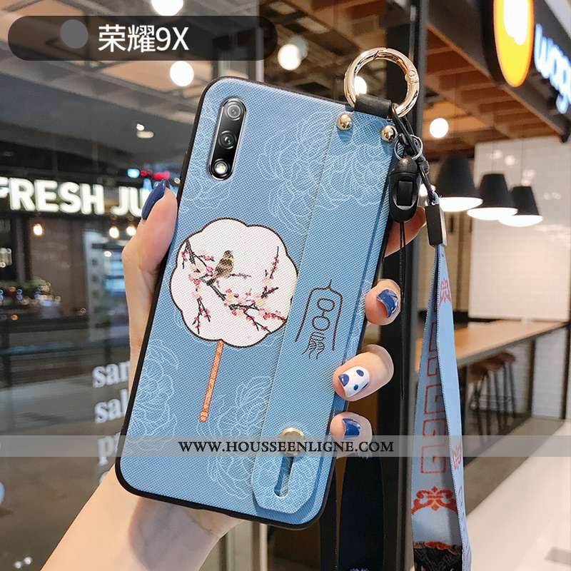 Coque Honor 9x Personnalité Créatif Violet Protection Étui Style Chinois Silicone