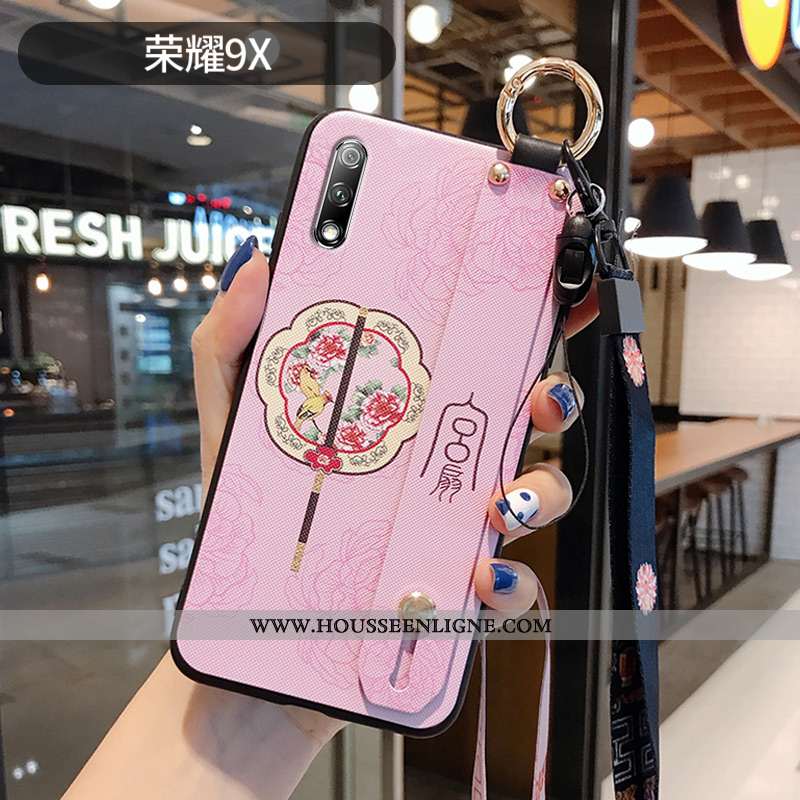Coque Honor 9x Personnalité Créatif Violet Protection Étui Style Chinois Silicone