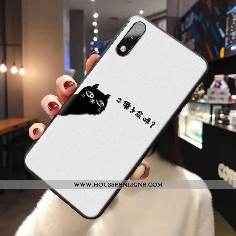 Coque Honor 9x Pro Gaufrage Charmant Amoureux Créatif Jeunesse Protection Téléphone Portable Blanche