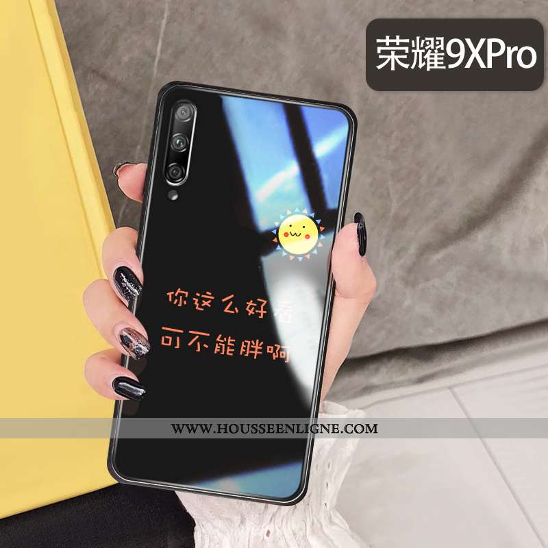 Coque Honor 9x Pro Personnalité Créatif Téléphone Portable Simple Verre Rose