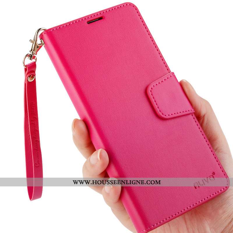 Coque Honor 9x Pro Protection Cuir Étui Incassable Rouge Clamshell Rose