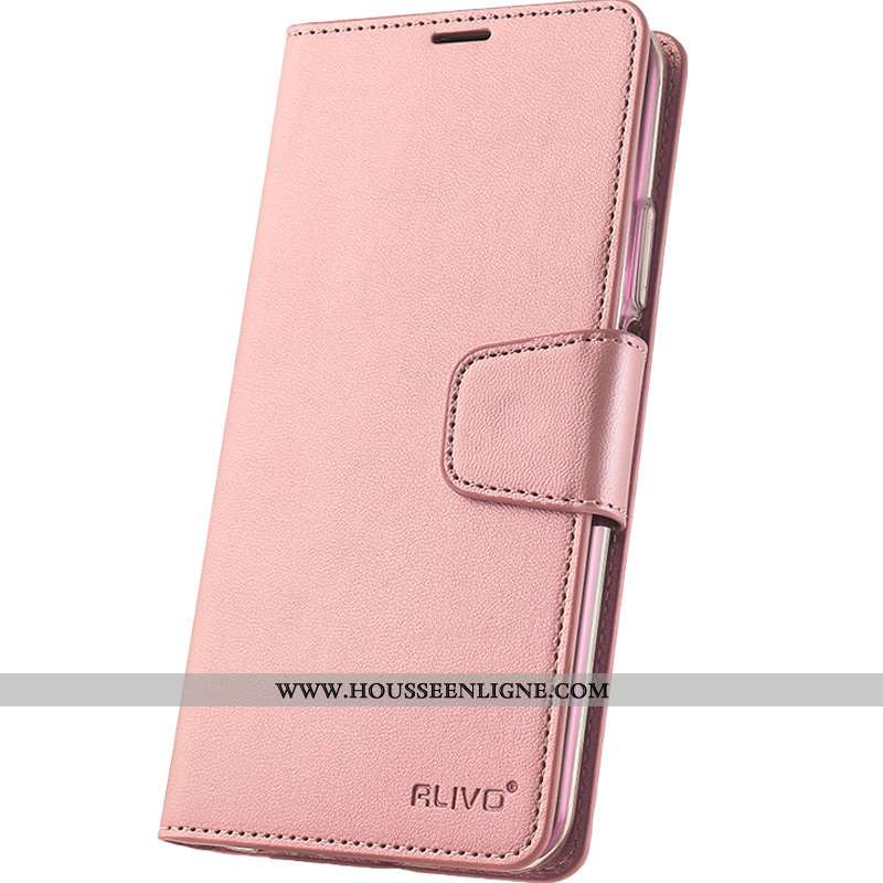 Coque Honor 9x Pro Protection Cuir Étui Incassable Rouge Clamshell Rose
