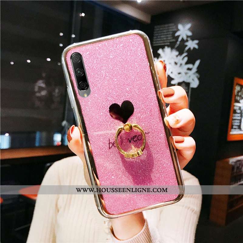 Coque Honor 9x Pro Protection Tendance Vert Amour Rose Étui Fluide Doux Verte