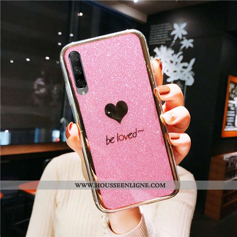 Coque Honor 9x Pro Protection Tendance Vert Amour Rose Étui Fluide Doux Verte