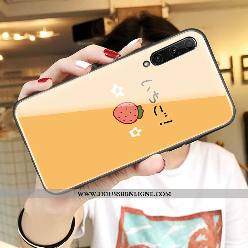 Coque Honor 9x Protection Verre Téléphone Portable Amoureux Tout Compris Personnalité Jaune