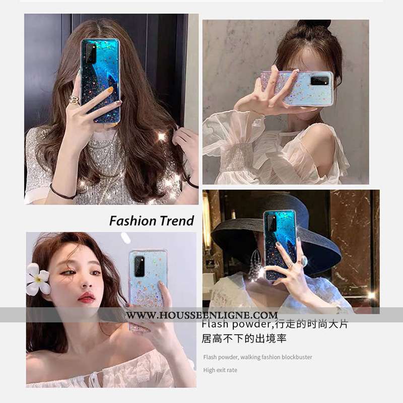 Coque Honor View30 Créatif Tendance Étui Net Rouge Tempérer Protection Incassable Bleu