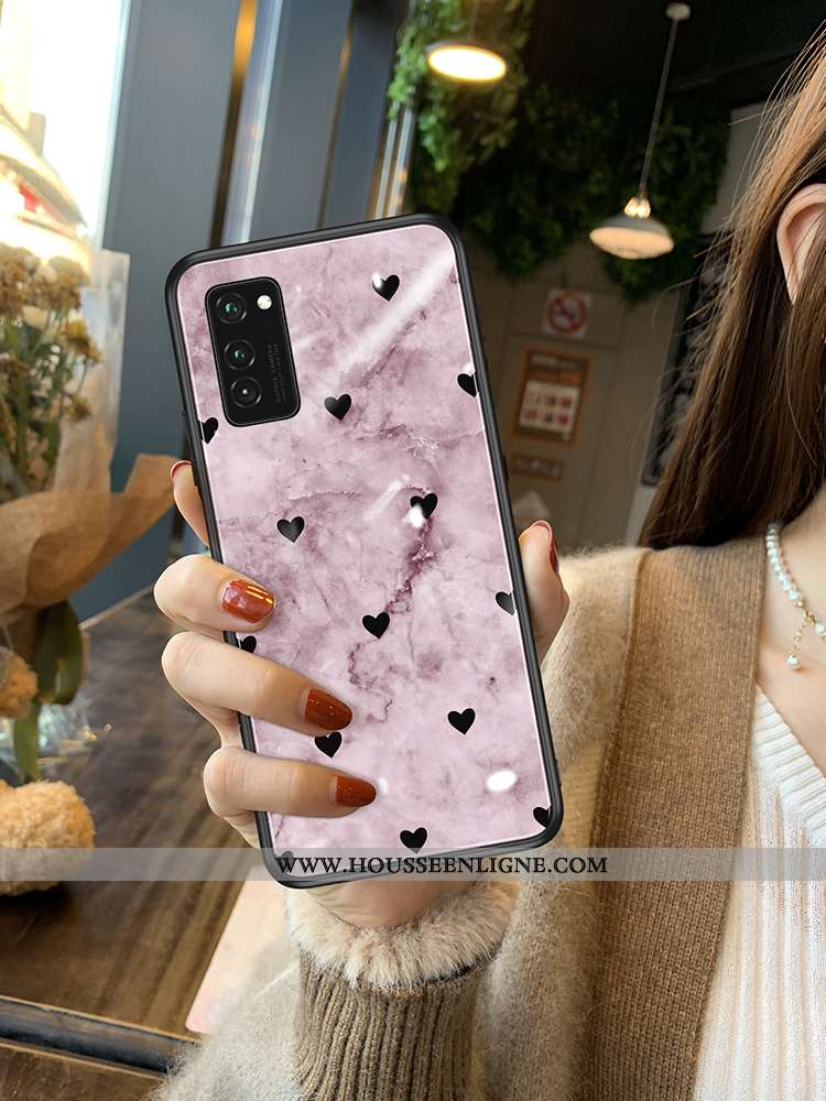Coque Honor View30 Légère Silicone Tendance Ultra Verre Étui Luxe Rose