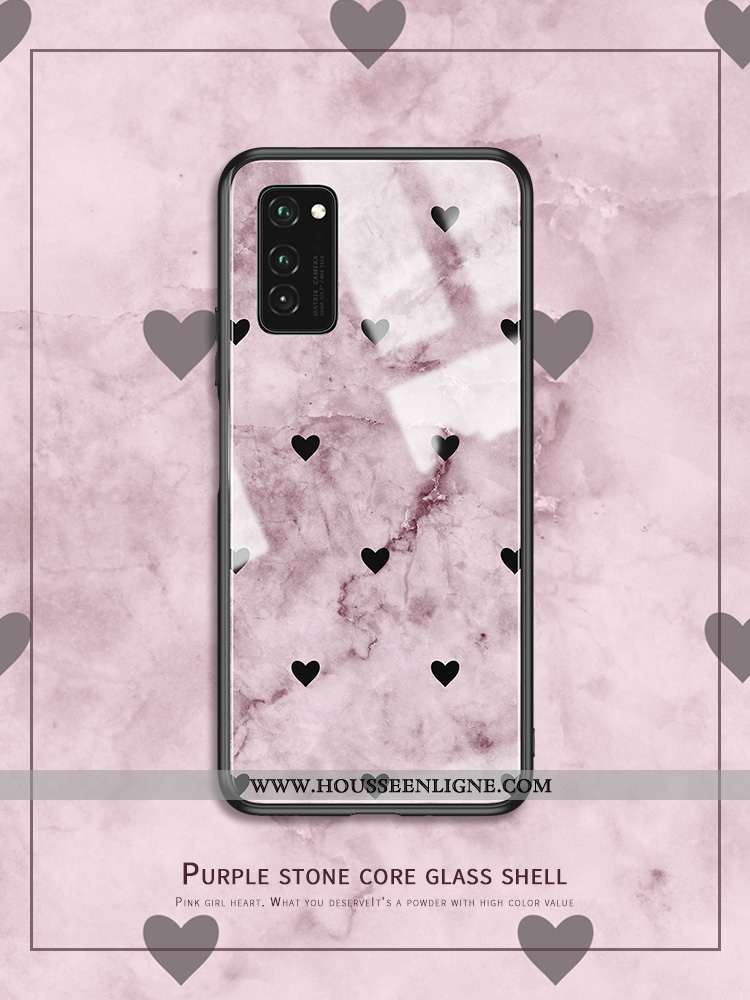 Coque Honor View30 Légère Silicone Tendance Ultra Verre Étui Luxe Rose
