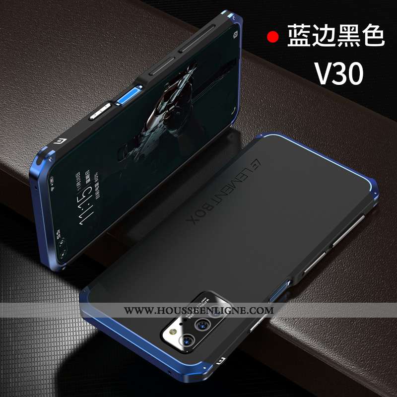 Coque Honor View30 Métal Ultra Téléphone Portable Simple Étui Tout Compris Bleu