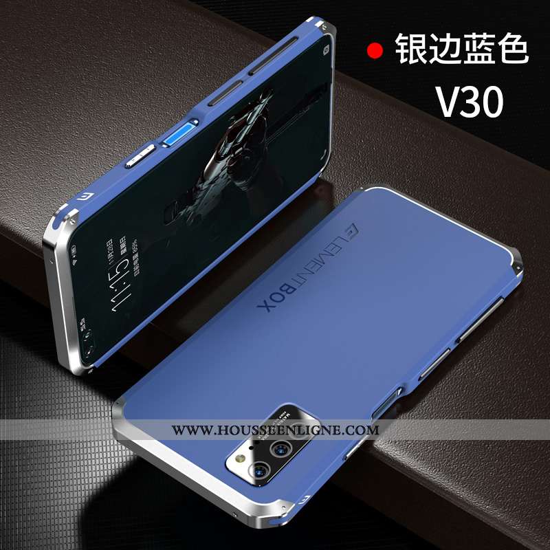 Coque Honor View30 Métal Ultra Téléphone Portable Simple Étui Tout Compris Bleu