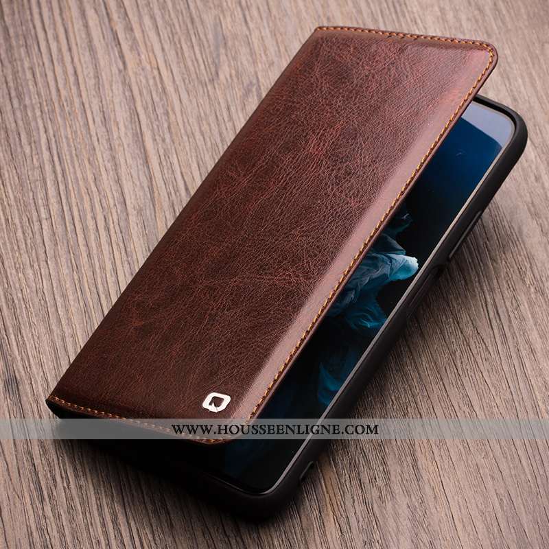 Coque Honor View30 Pro Cuir Protection Business Téléphone Portable Étui Housse Marron