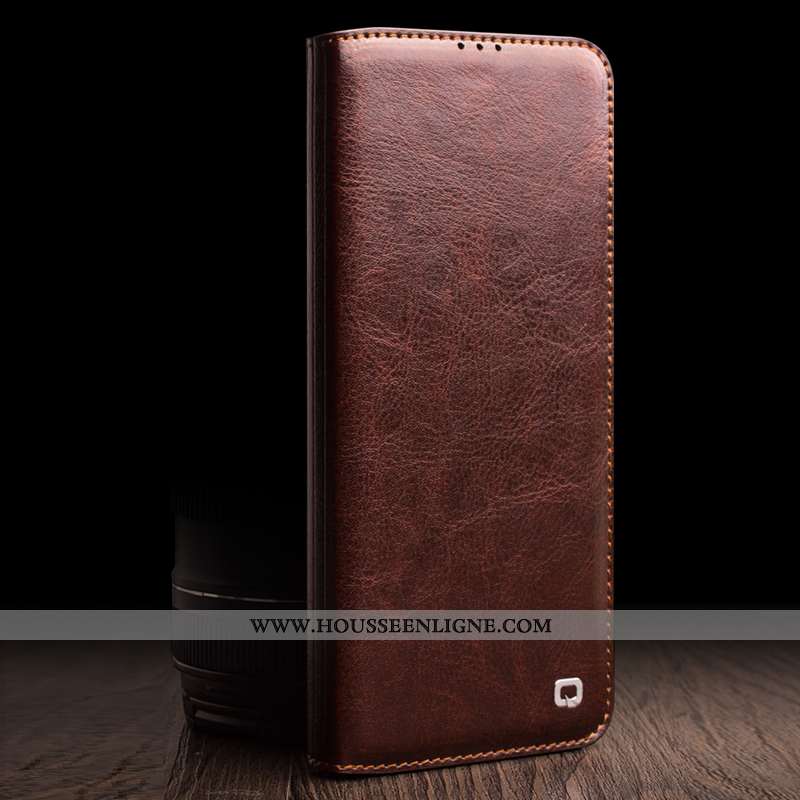 Coque Honor View30 Pro Cuir Protection Business Téléphone Portable Étui Housse Marron
