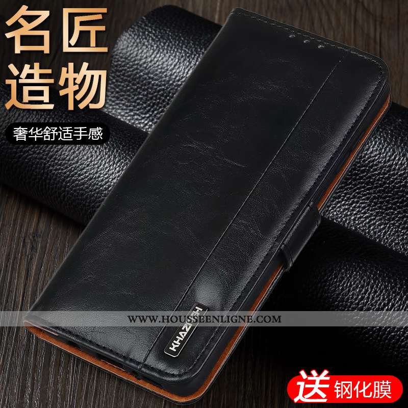 Coque Honor View30 Pro Cuir Véritable Housse Plier Téléphone Portable Boucle Magnétique Business Étu