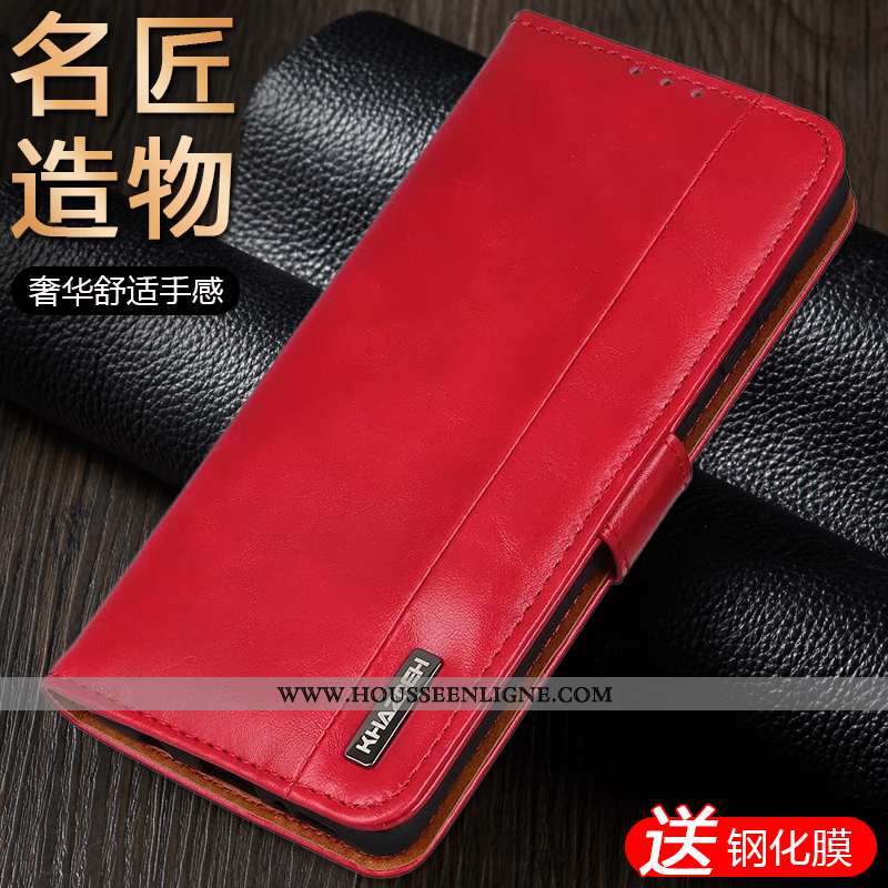 Coque Honor View30 Pro Cuir Véritable Housse Plier Téléphone Portable Boucle Magnétique Business Étu