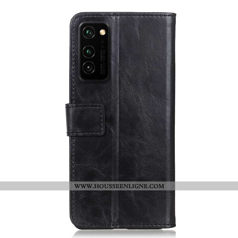 Coque Honor View30 Pro Cuir Véritable Housse Plier Téléphone Portable Boucle Magnétique Business Étu