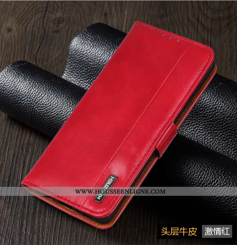 Coque Honor View30 Pro Cuir Véritable Housse Plier Téléphone Portable Boucle Magnétique Business Étu