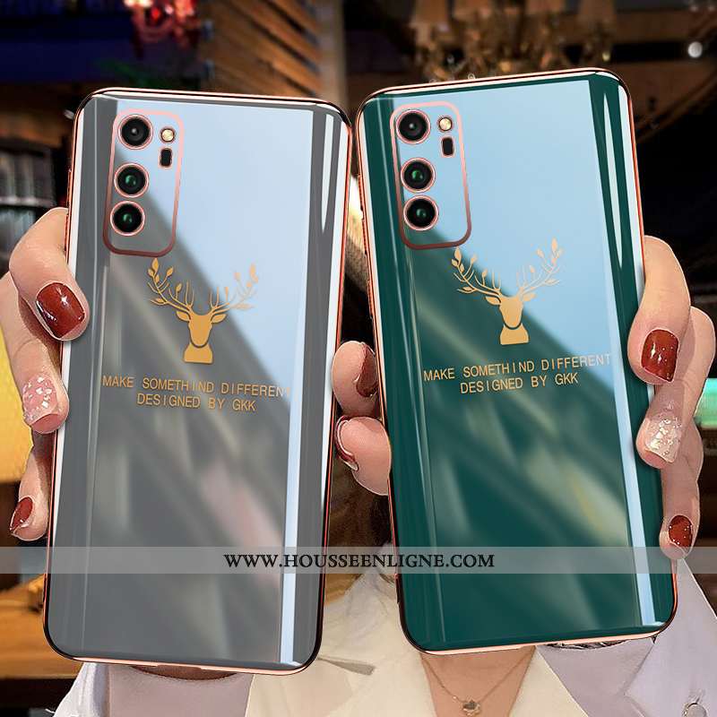 Coque Honor View30 Pro Fluide Doux Silicone Tendance Incassable Vert Nouveau Verte