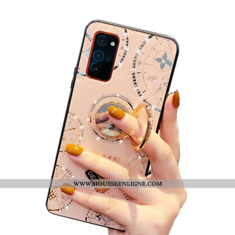 Coque Honor View30 Pro Luxe Ornements Suspendus Net Rouge Étui Silicone Nouveau Personnalité Rose