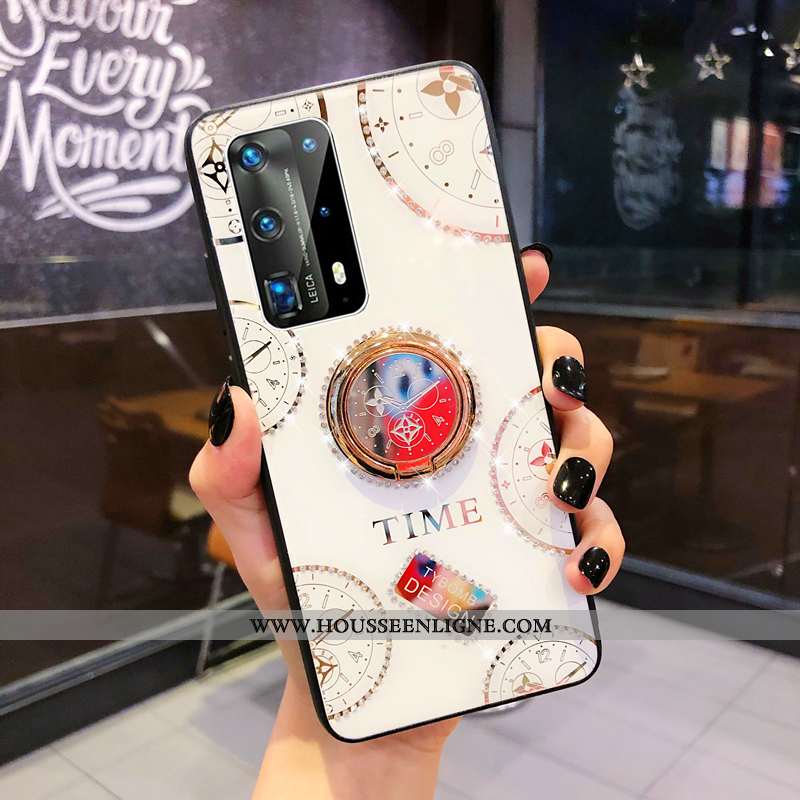 Coque Honor View30 Pro Luxe Ornements Suspendus Net Rouge Étui Silicone Nouveau Personnalité Rose