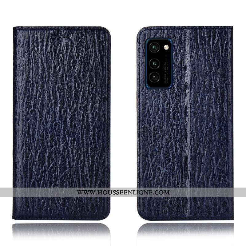 Coque Honor View30 Pro Modèle Fleurie Protection Oiseau Téléphone Portable Incassable Housse Noir